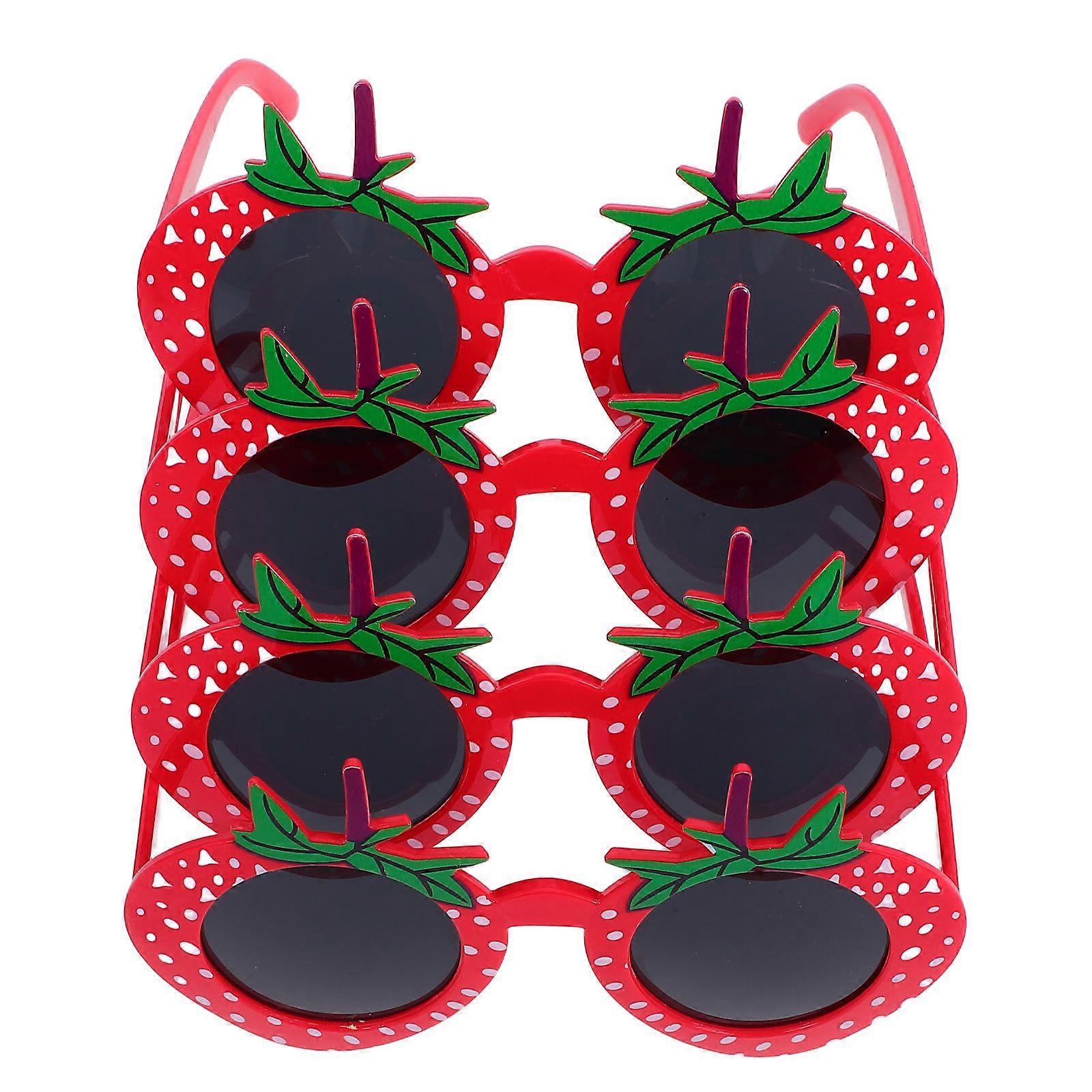 Strawberry Sunglasses Kids Fun Sunglasses for 20Pcs Red ABS Material