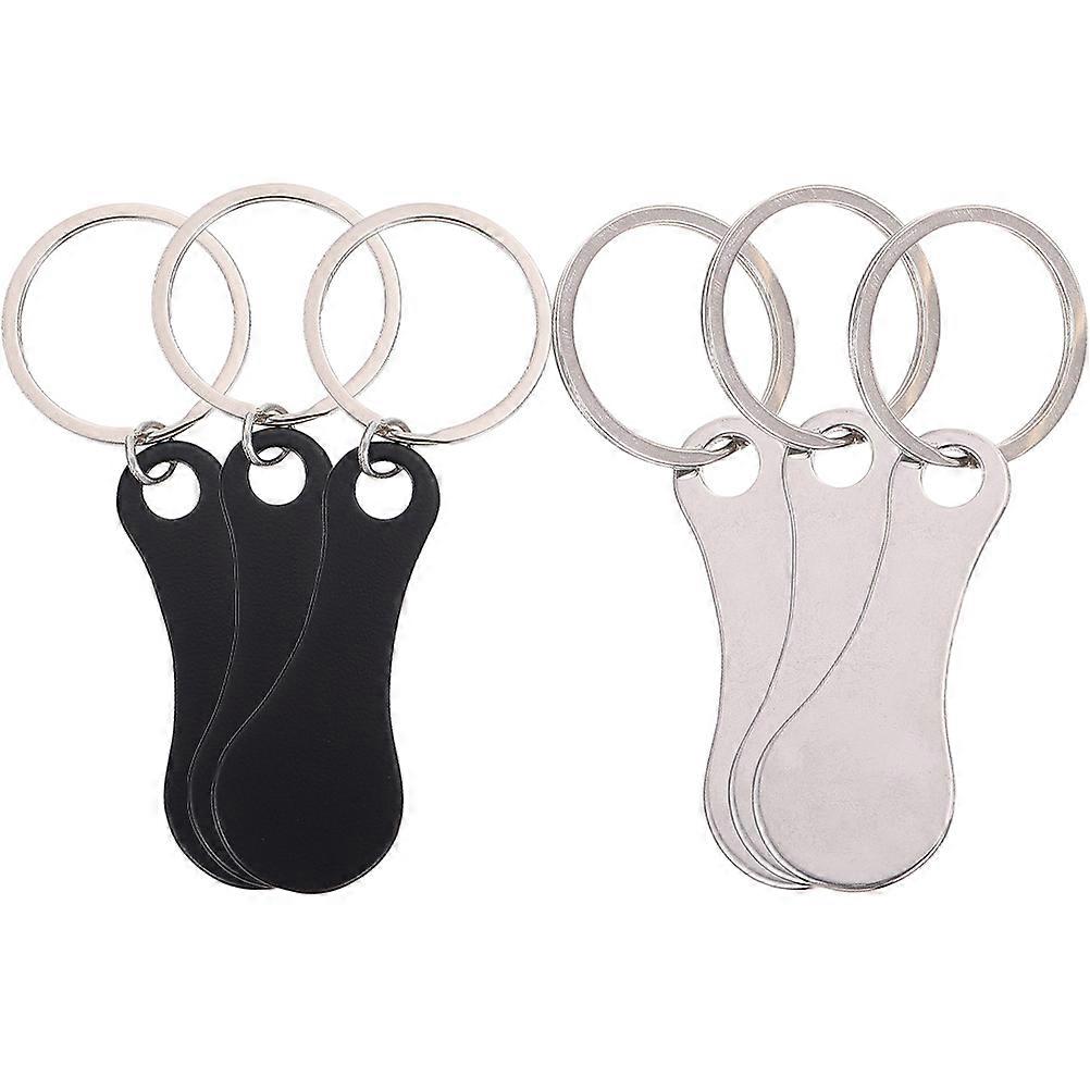 Shopping Trolley Tokens Stainless Steel Key Ring for Access 30Pcs