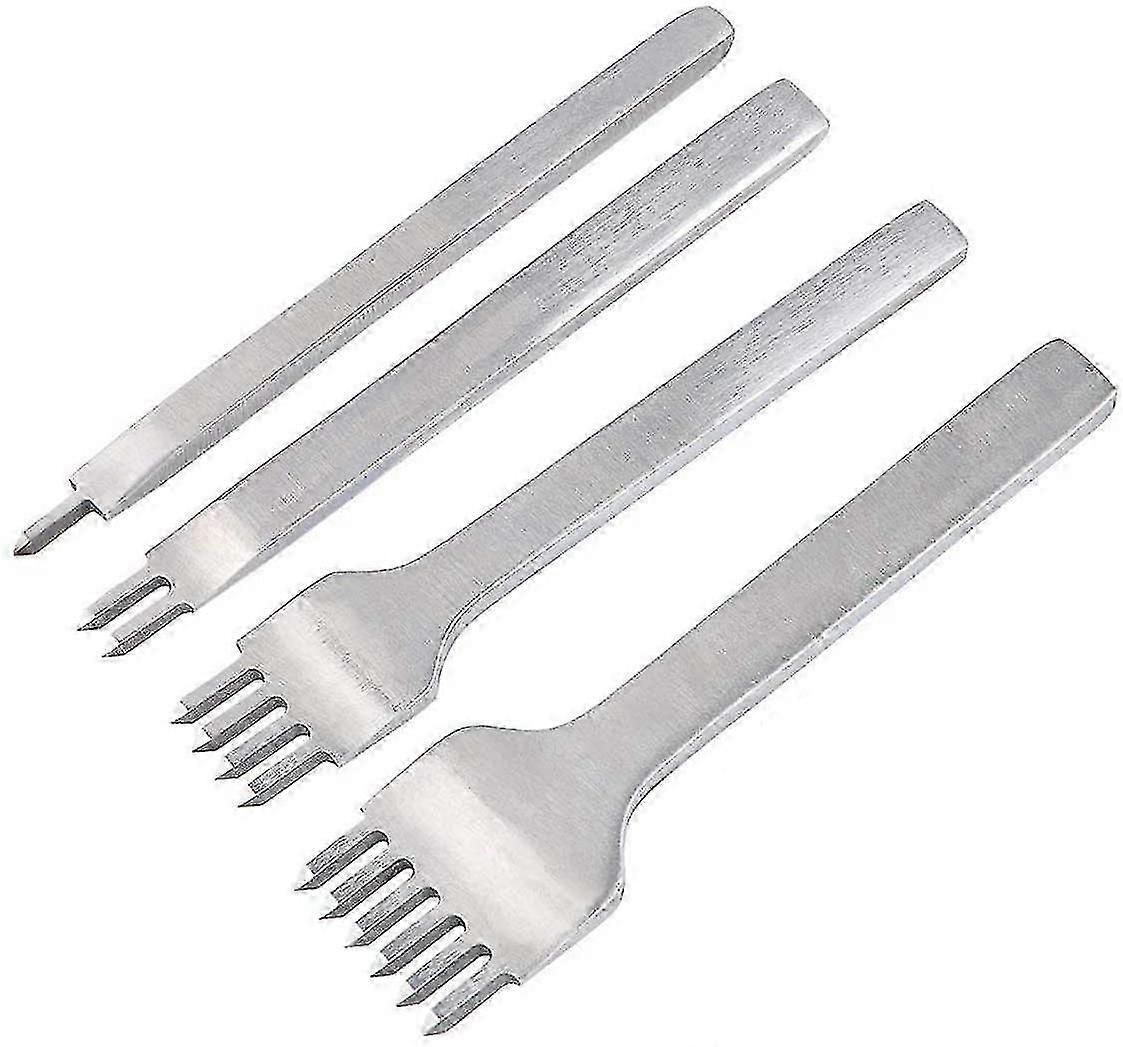 6mm Leather Craft Punch Tool with 1/2/4/6 Prong Options for Easy Lacing and Stitching Holes