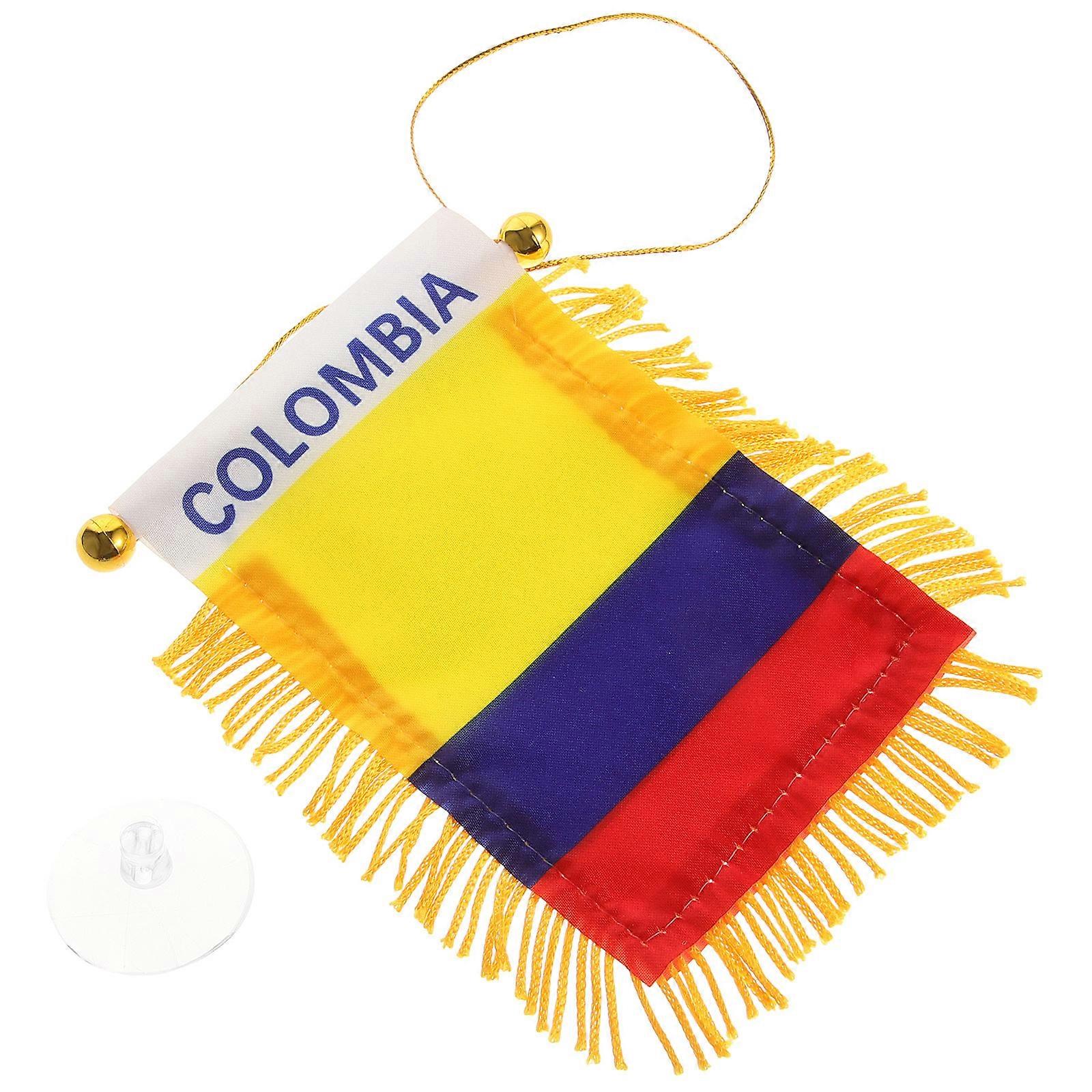 3Pcs Flag Hanging Ornament for Car Rearview Mirror Charm