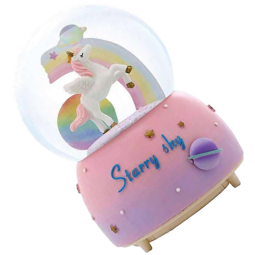Unicorn Music Box Snow Globe for Decoration 3Pcs Assorted