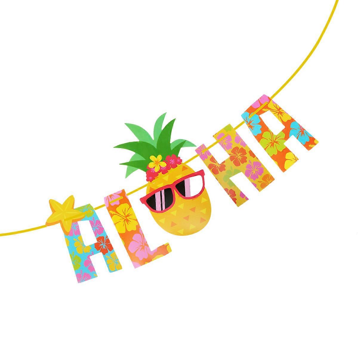 Luau Outfit Pineapple Banner for Decoration 2.2 Meters Banner