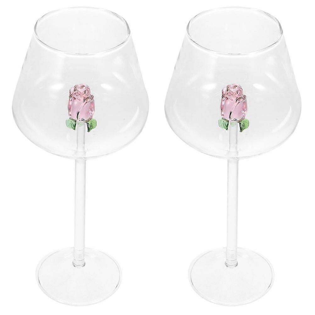 Drinks Goblets 2Pcs Simple Design Drinking Cups for Holding Cold Drinks At Celebrations Parties and Weddings Made of Transparent Material