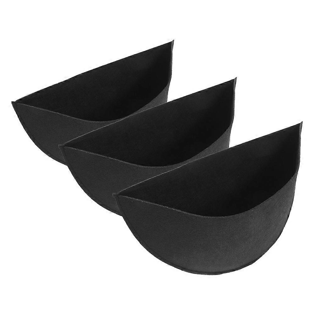 Breathable Felt Planter Liners for Hanging Flower Baskets 9Pcs Black