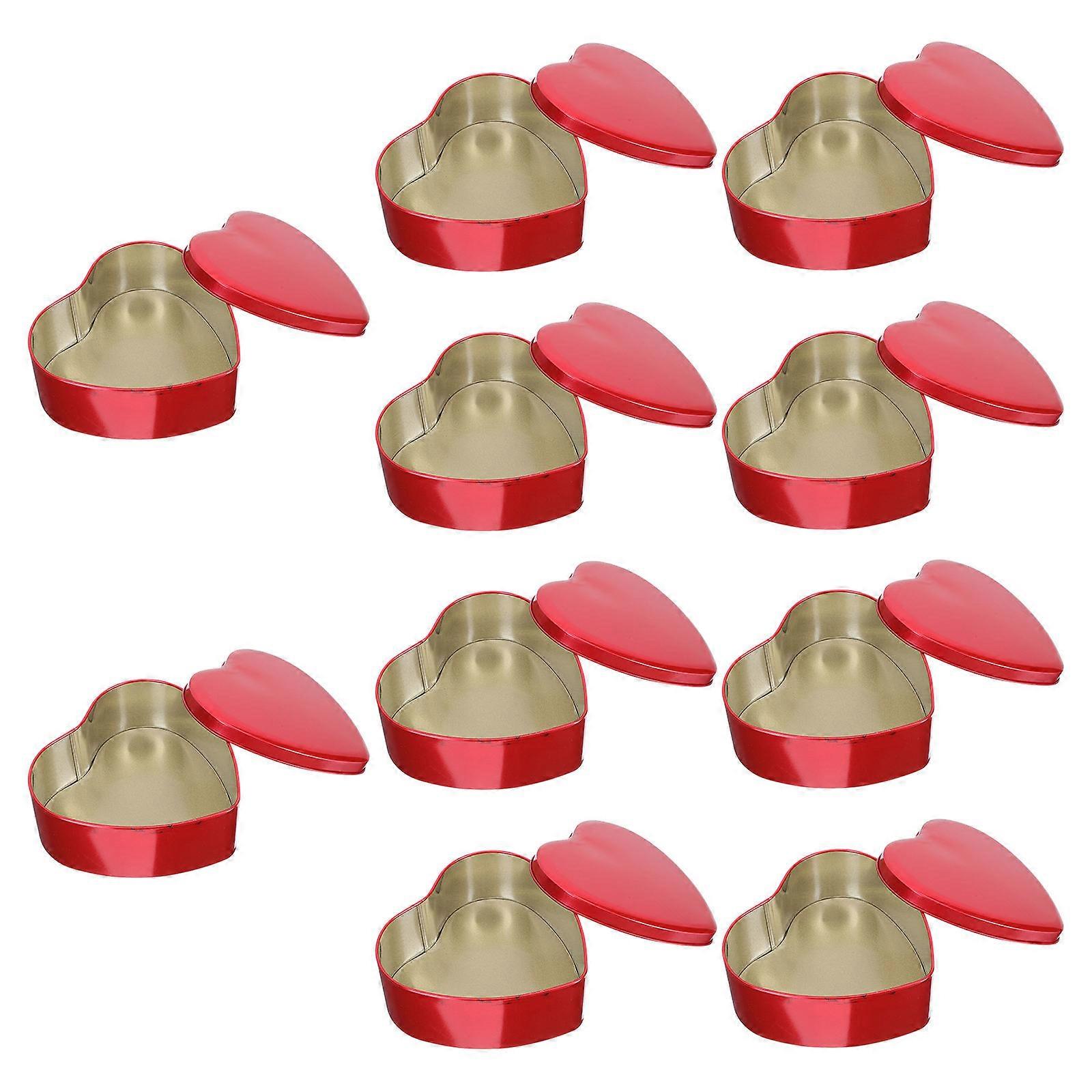 Heart Shaped Candy Container 50 Pcs Gift Packaging Solution For Anniversaries Valentine's Day And Birthdays Red Simple Design
