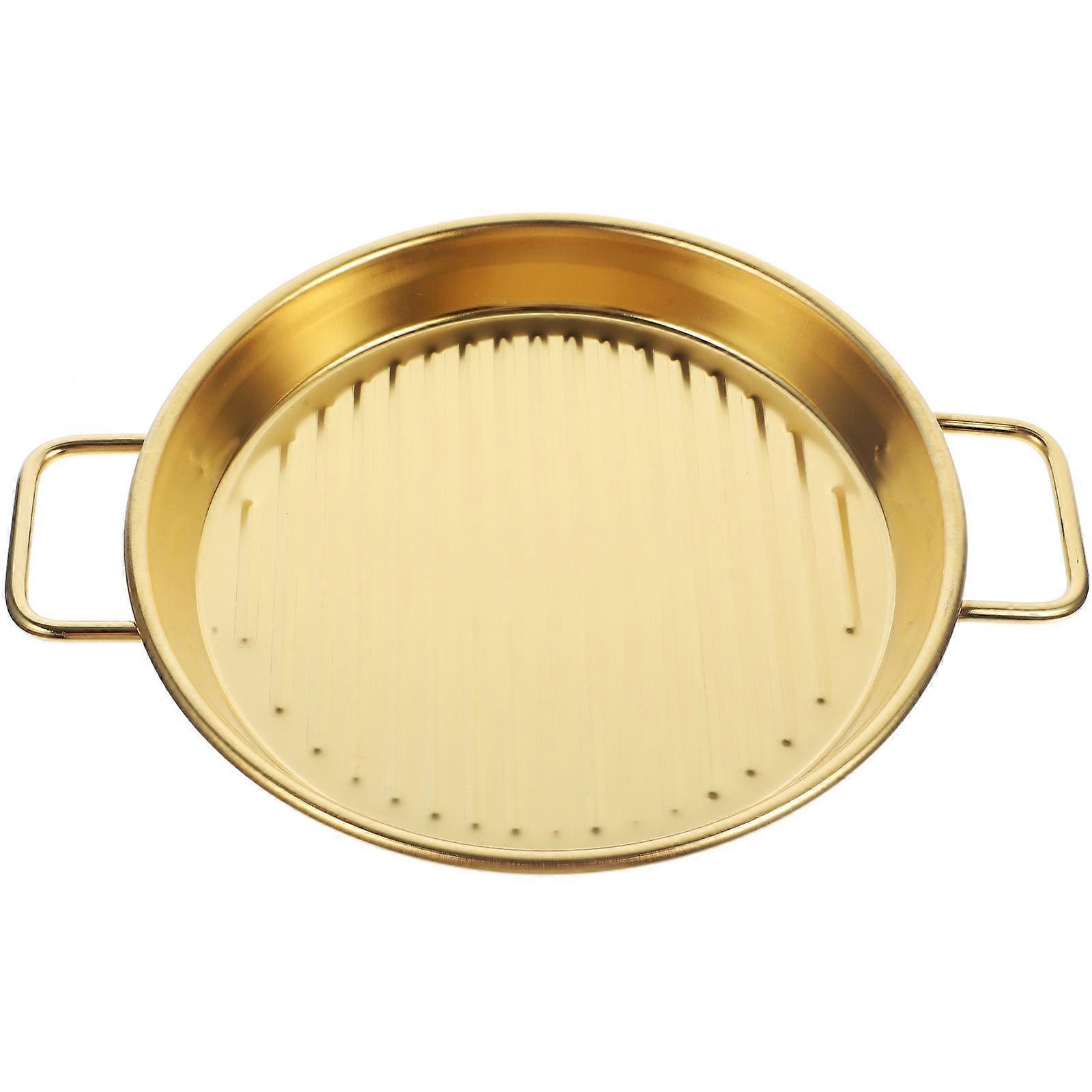 Stainless Steel Serving Tray With Handles For Restaurant 23X17.4CM Rectangular Shape For Displaying Food 2Pcs