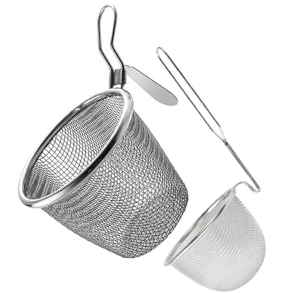 Pasta Basket Stainless Steel Strainer Spoon for Kitchen Use 3Sets