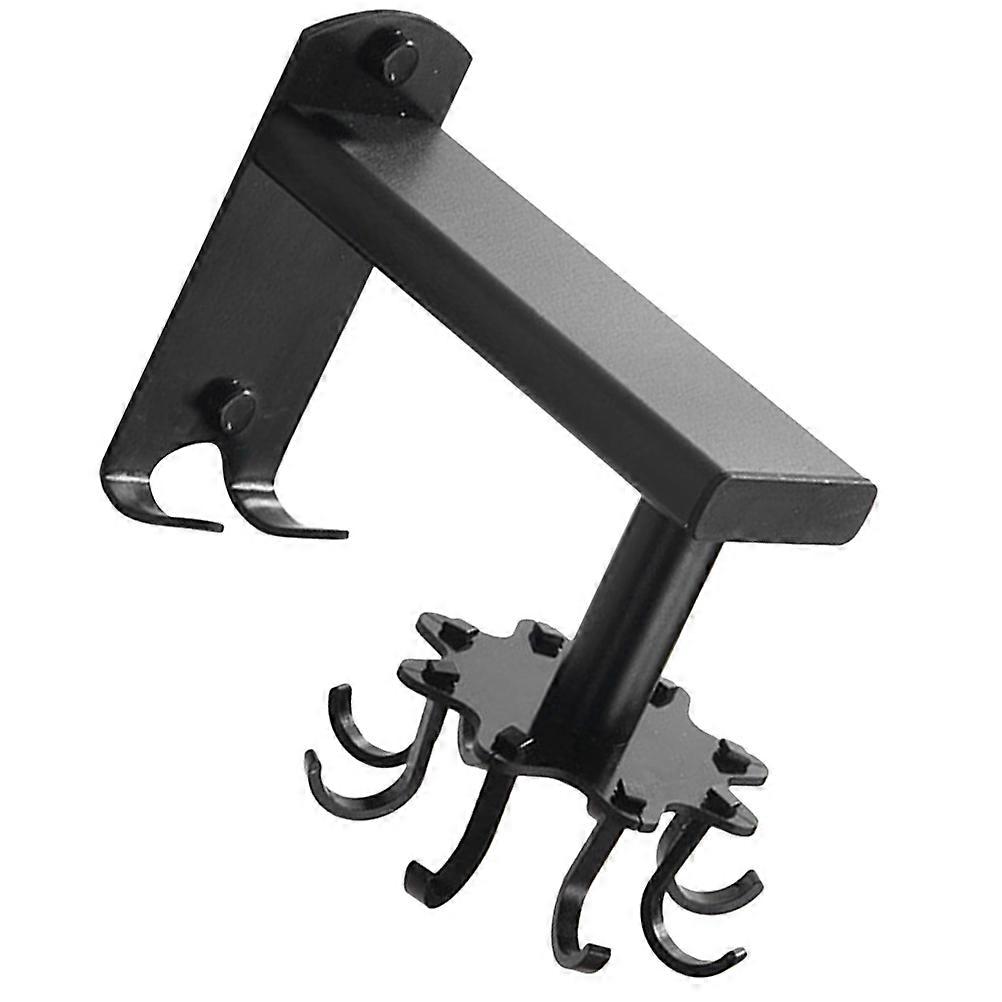 Rotating Kitchen Utensil Hanger 2 Sets 8-Claw Wall Mount Practical Design Black For Home Organization