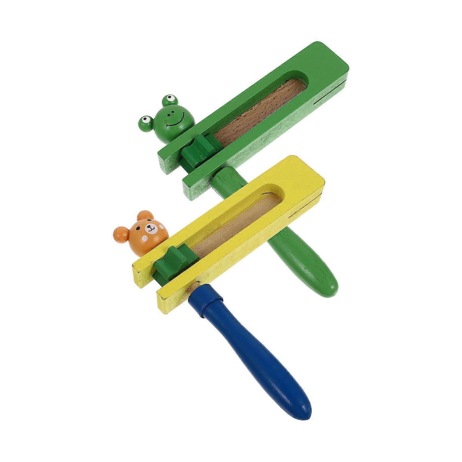 Orff Castanet Musical Instrument for Kids Teaching 4Pcs Set