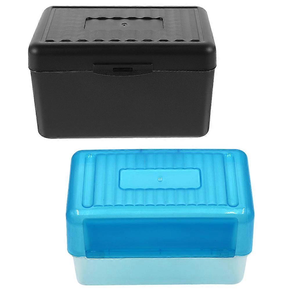 Index Card Storage Box 2Pcs Practical Organizer For Office Living Room Space Saving Design