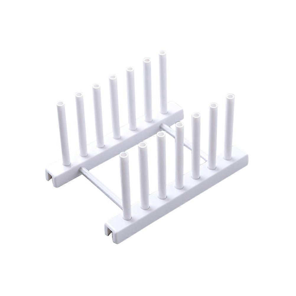 Kitchen Storage Organizer Dish Rack for Plates 3Pcs White Cup Holder