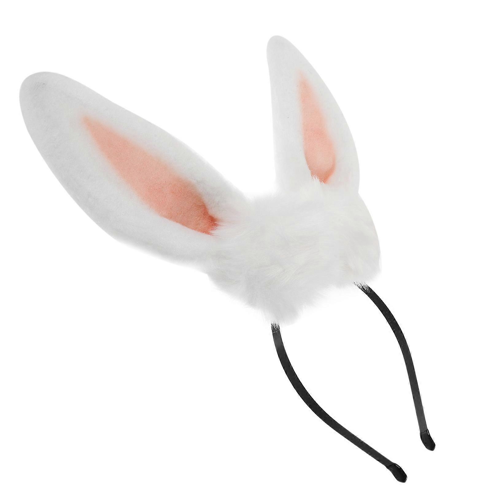 Rabbit Ear Headband Plush for Decoration 3Pcs Assorted Color Funny Photo Prop