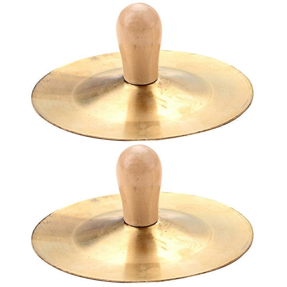 Metal Finger Cymbals Small Finger Cymbals for Playing 5Pairs Golden