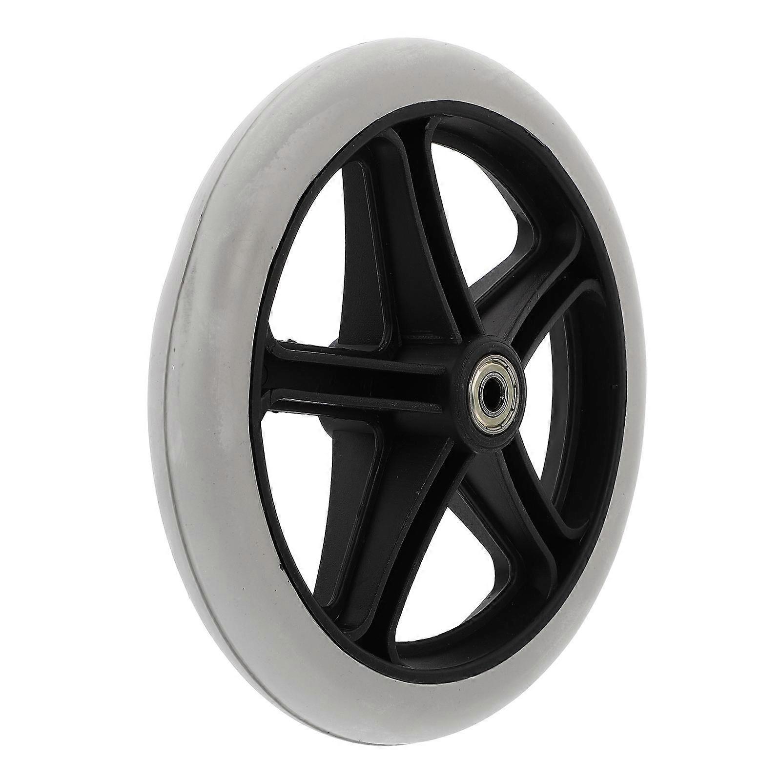 Solid Tire Wheelchair Front Wheel Universal Wheel 2Pcs Replacement Set