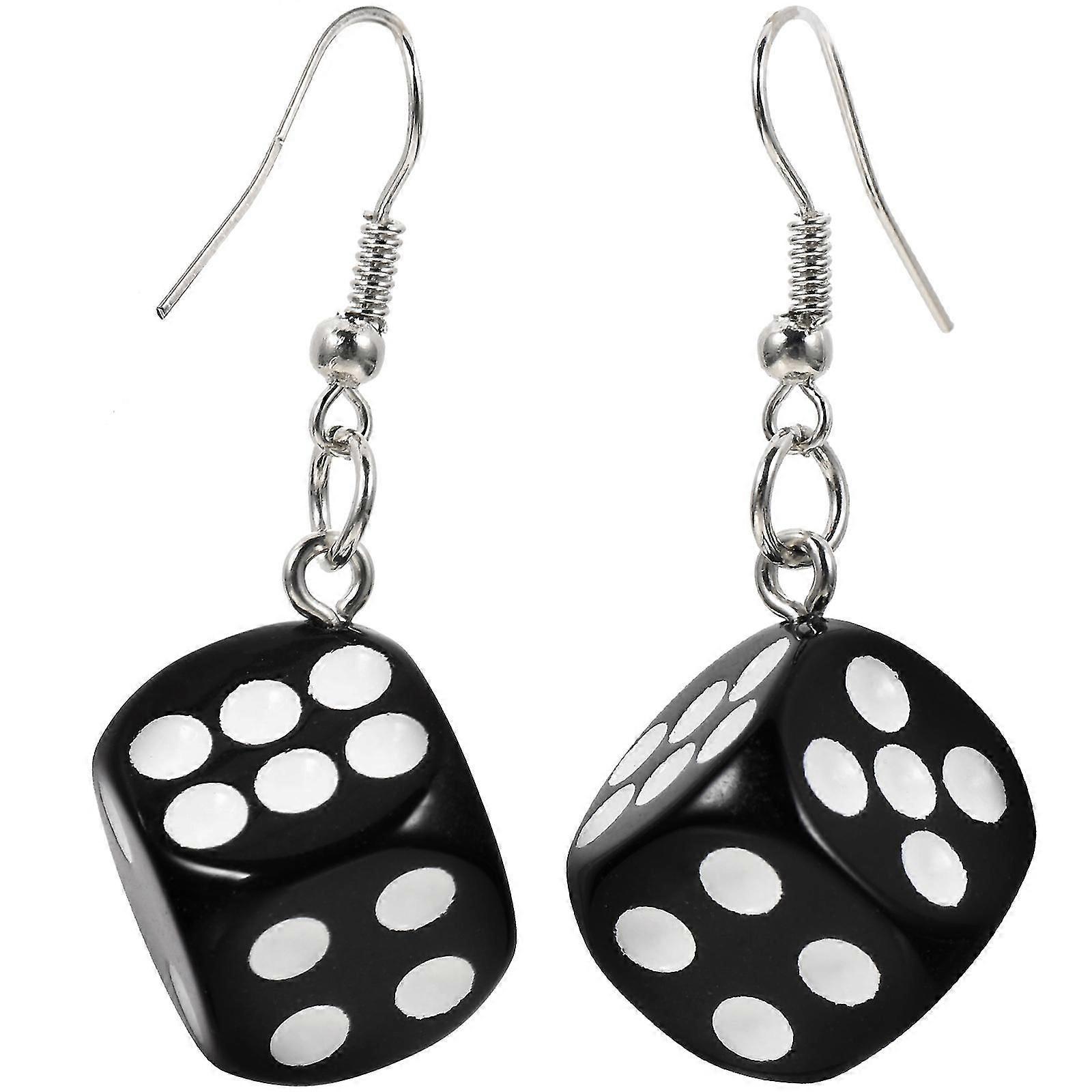 1 paire de boucles d’oreilles dansantes Boucles d’oreilles Dés Dice Casino Drop Boucles d’oreilles drôles