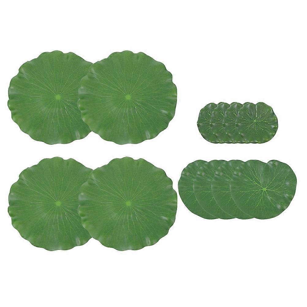 Artificial Lily Pads 48 Pcs For Ponds Garden Indoor Outdoor Decoration Green Round Shape Water Feature Enhancement