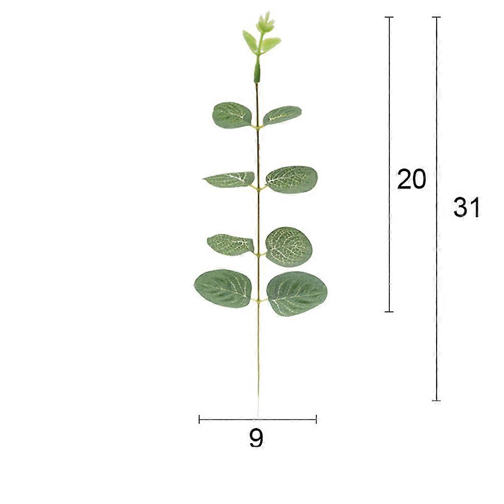 Simulation Leaves Green Resin for Home Decor 20Pcs