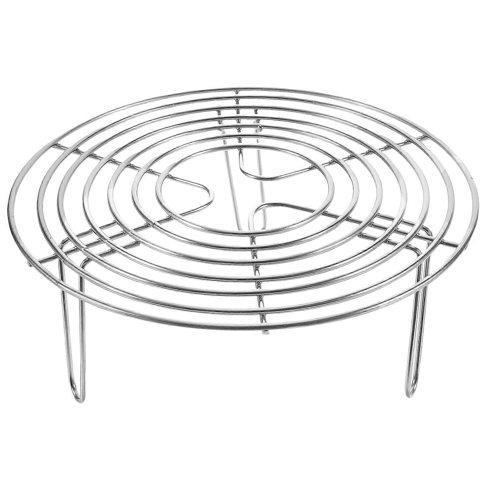 Round Stainless Steel Steamer Rack for Kitchen Use 3Pcs Multi-Purpose Cooling Rack