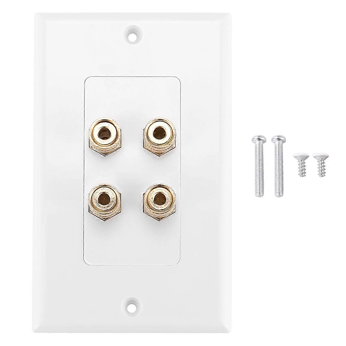 4 Posts Speaker Wall Plate Home Theater Wall Plate Audio Panel