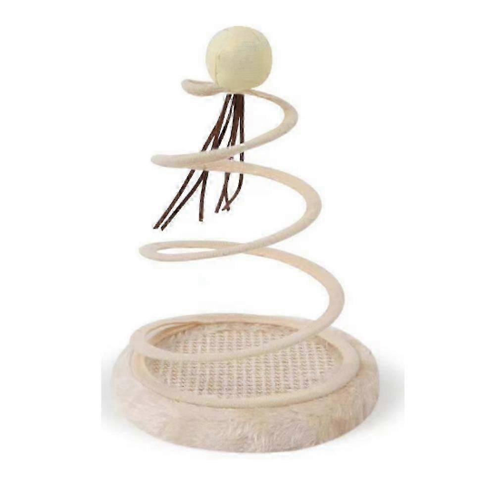Pet spiral cat/kitten toy & claw scratcher interactive/spring play mouse fleece