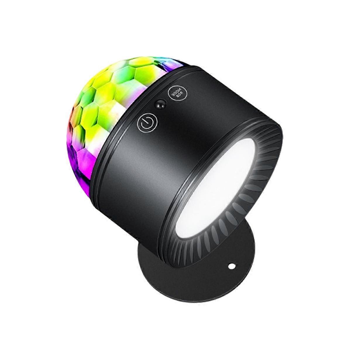 Multifunctional Ambient Night Lights 3 Colors Adjustable LED Black