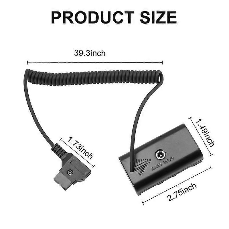 Power Adapter Cable for D-Tap Connector to NP-F Dummy Battery