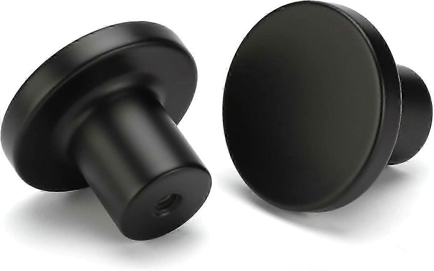 4 Pack Black Drawer Knobs for Kitchen Cabinets, Wardrobe Doors, Round Small Cupboard Handles