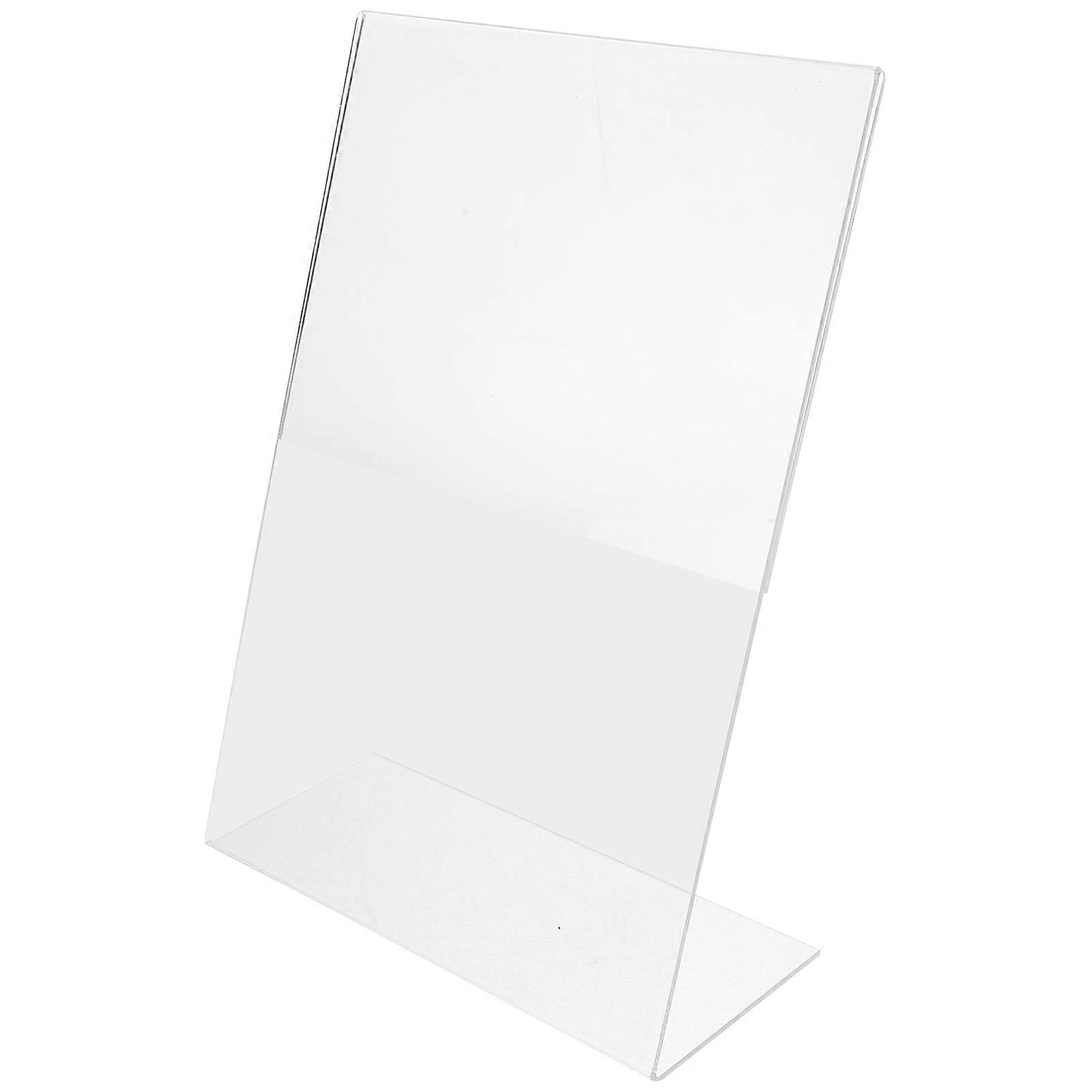 Tabletop Acrylic Display Stand for Menus 4Pcs Transparent Sign Holders