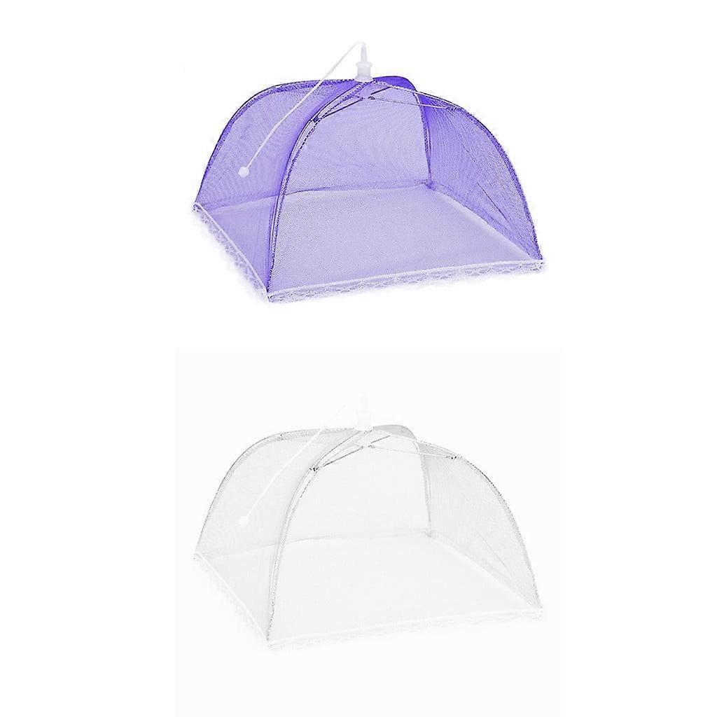 2 Large Pop-Up Mesh Screen Protect Food Cover Tent Dome Net Umbrella Picnic Bakeware Set Kitchen Tools Set