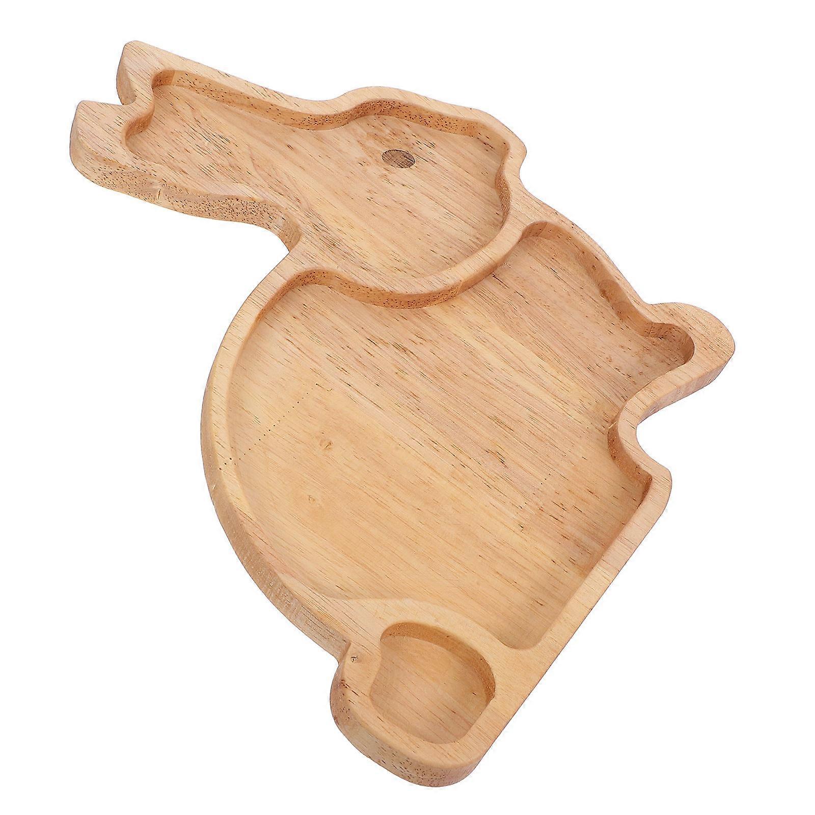 Creative Wooden Tray for Serving 5Pcs Cartoon Easter Fruit and Dessert Plates