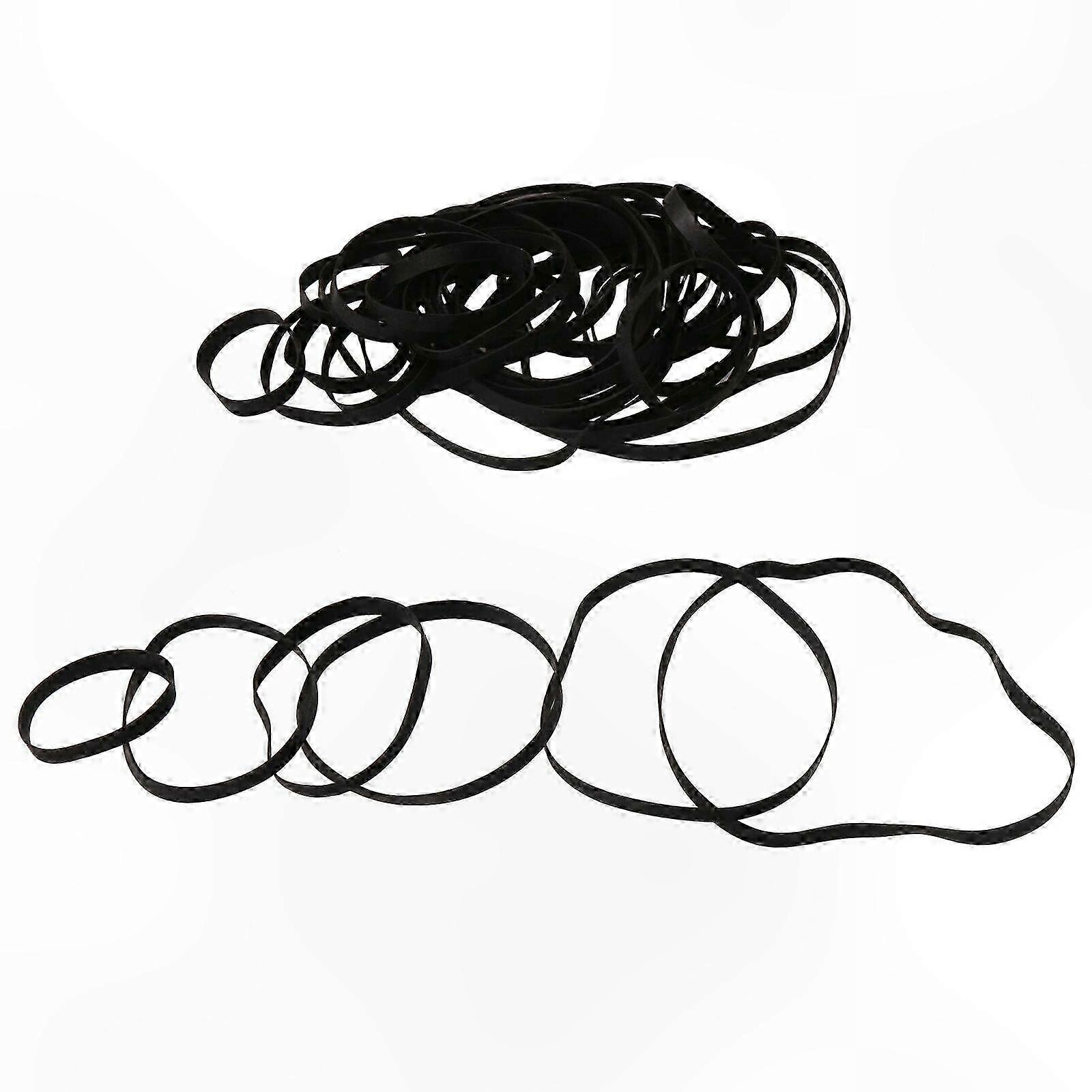 50-Pack 4mm Mixed Rubber Belts for Cassette Recorders and Tape Machines