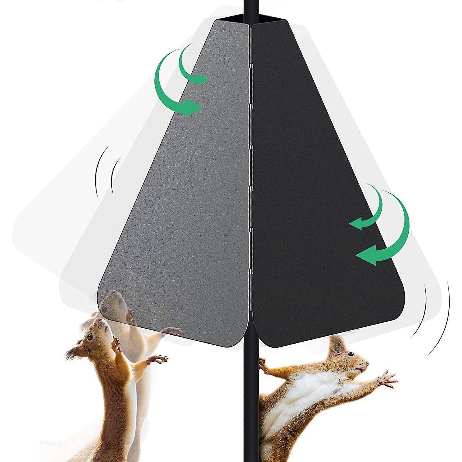 Lierteer Squirrel Baffle With Dual Defense, Squirrel Proof for Bird Feeder Pole Outside