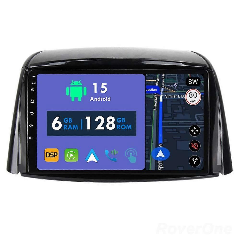 Car Radio 6G+128G CarPlay GPS Navigation Head Unit for Renault Koleos 2008 - 2016 Android Auto Bluetooth Stereo Touch Screen
