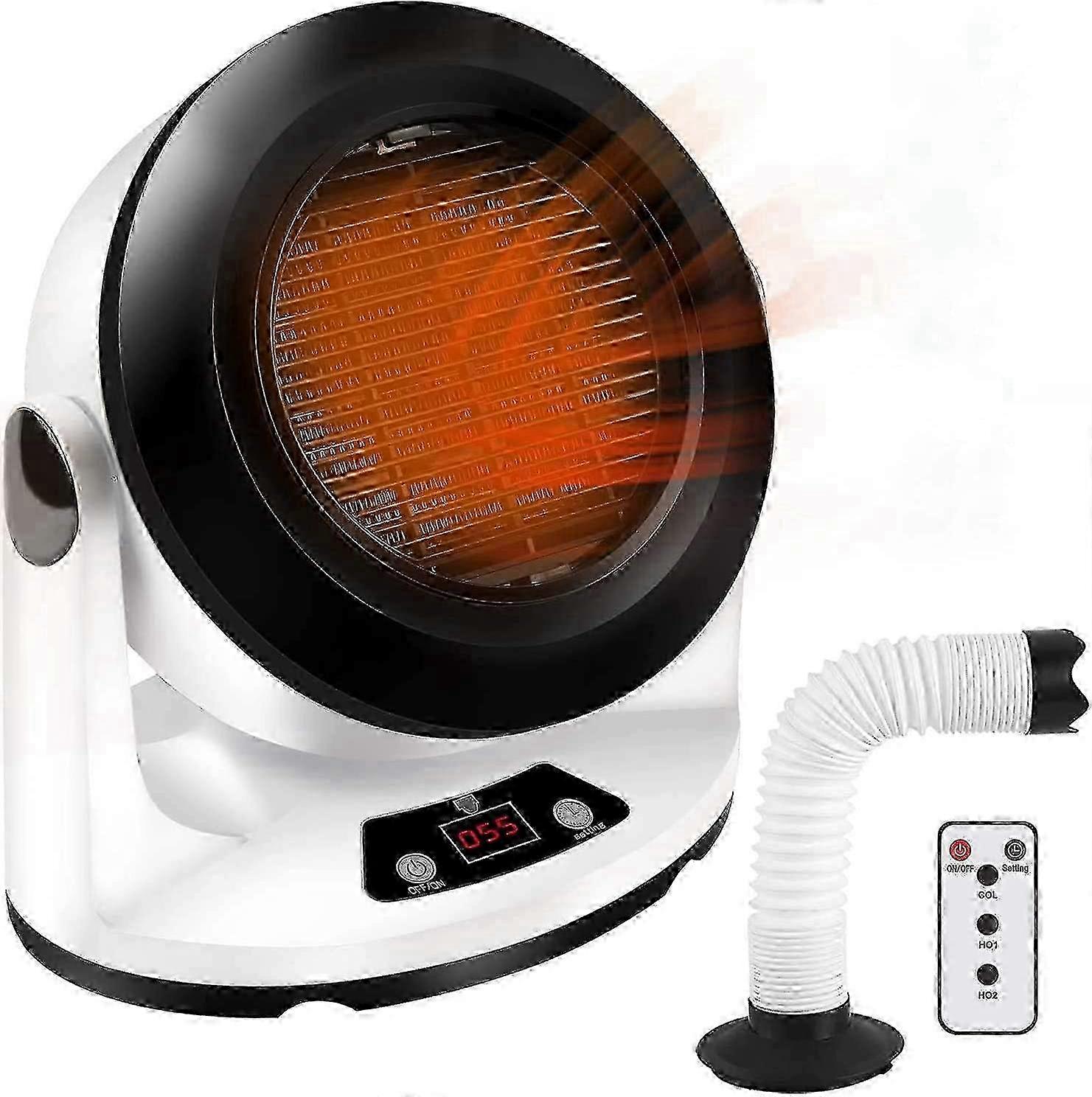Space Heater Fan with Timer and Remote,Electric Personal Heater with Adjustable High Low Heat and Safety Features, Indoor  Heater  SZRH A-GB