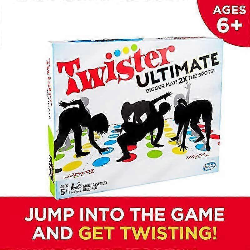 25-26 Twister Ultimate Bigger Mat More Colored Spots Family Kids Party Game Parent-child Game Board Game Body Twist Multiplayer Party