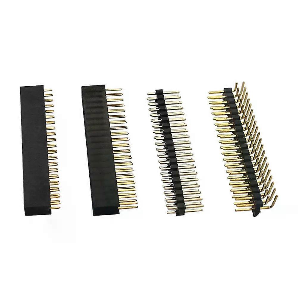 4 Pack 2x20 Pin Double Row Straight Male Header Pins 25mm Pitch Connector for Raspberry Pi Zero Zero W