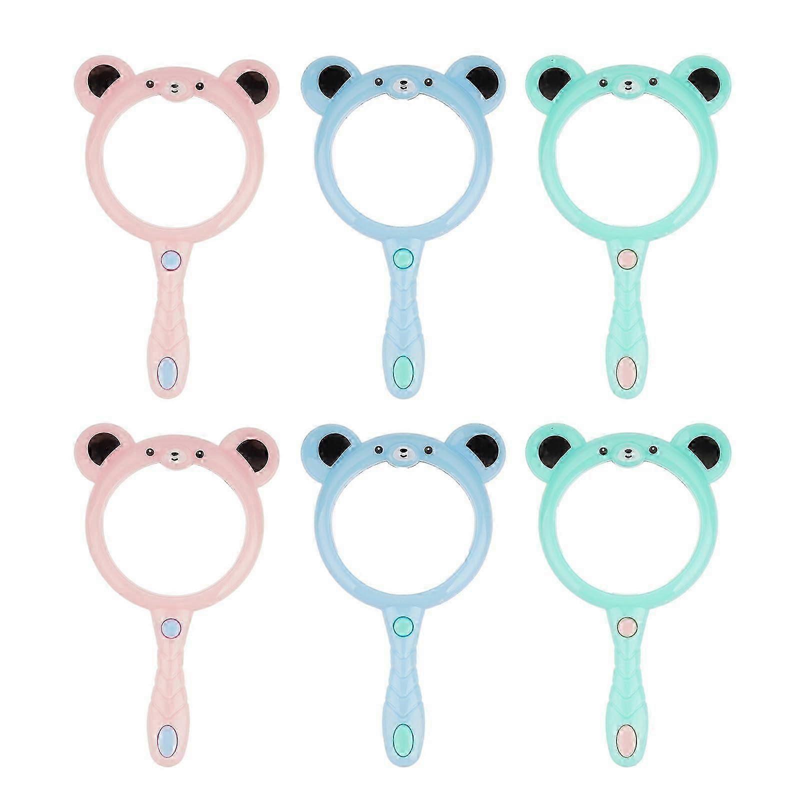 Pack of 6 Different Cartoon Magnifiers 60mm Lens ABS Handheld Magnifier for Kids to Carry'