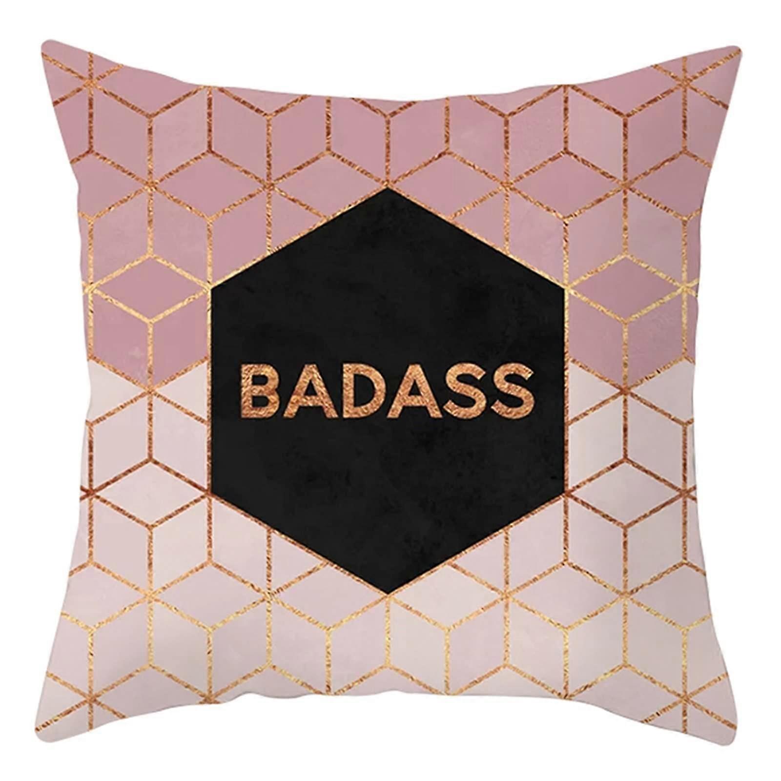 Pillow Cases For Sofa Cushions 1Pcs 16x16 Cushion Cover Gradient PinkBlack 40x40cm Polyester 3D Hexagon Style 28