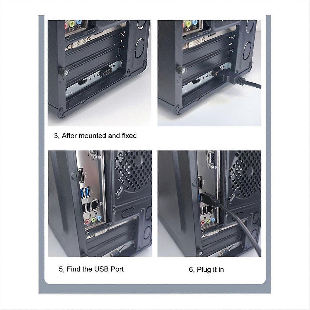 Computer Desktop Switch Internet Cafe USB3.0 External Power Button(D)