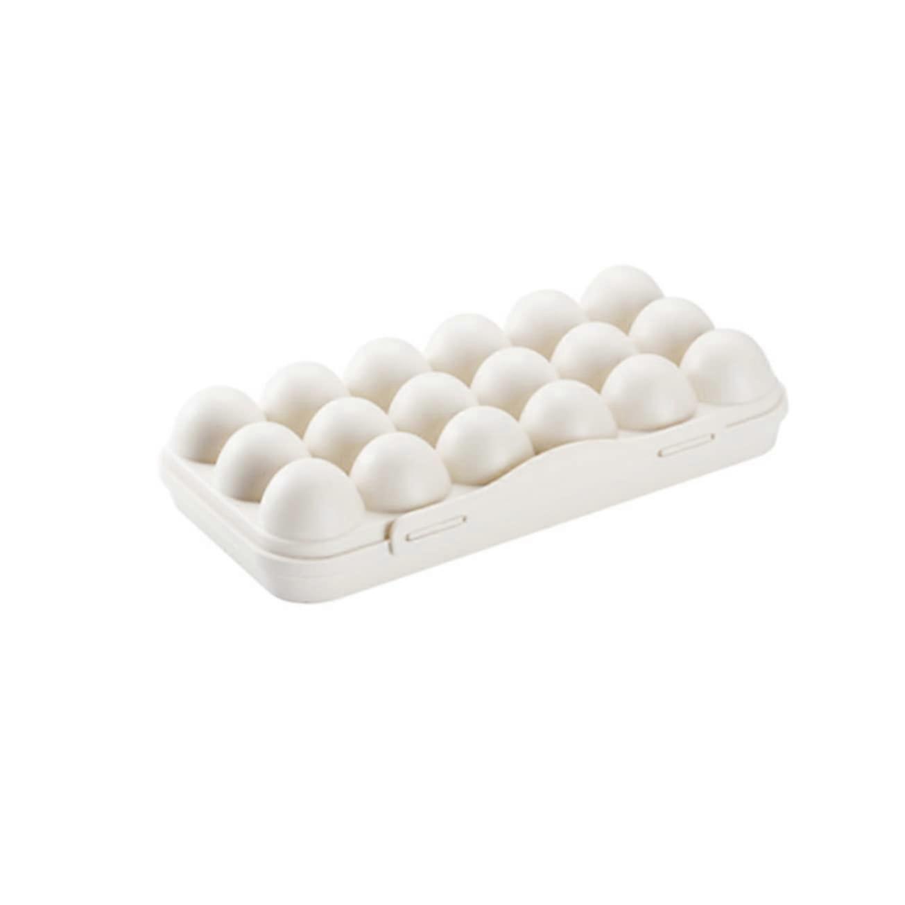 Egg Storage Box 2Pack Portable Plastic Egg Holder For Refrigerator Shatterproof Tray Kitchen Use