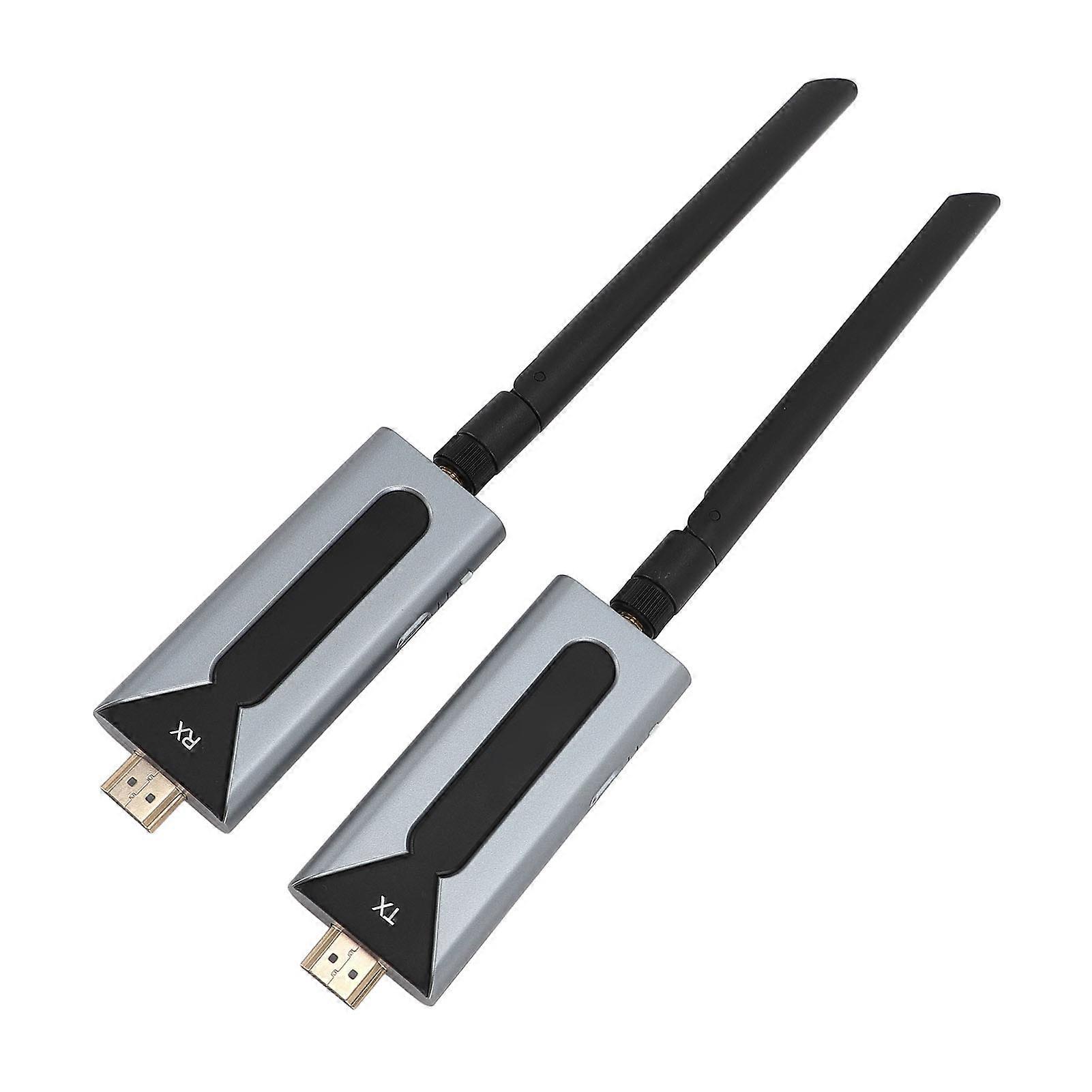 580FT Wireless HD Extender HD Multimedia Interface Receiver with Antenna 2.4G 5G 4K Decoding 1080P Output for Video Sound Streaming Laptop PC TV Box 