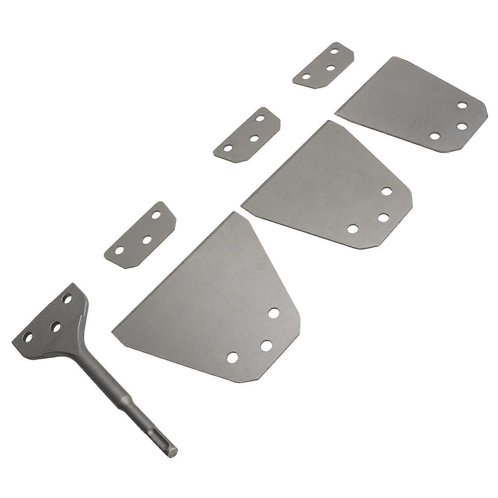 Tile Removal Chisel Tool Ultra Thin Round Handle Floor Wall Scraper Kit for Electric Hammer 