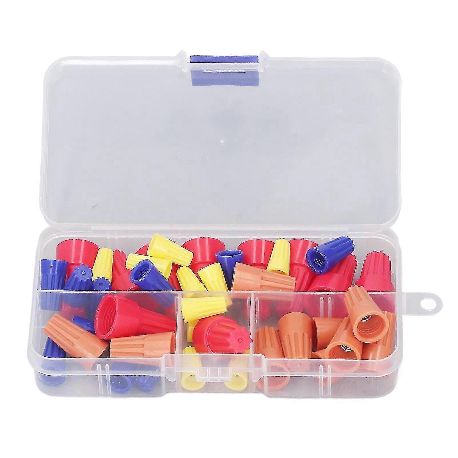 40Pcs Twist Wire Connector Electrical Wire Cap Connector Nut 4 Types Closed End Screw On Terminal Assortment miao4