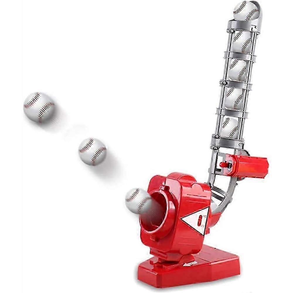 2025 Baseball Pitching Machines - Electronic Softball Trainer with Stable Base, Height Adjustable, 7-Second Ball Release for Tennis Training