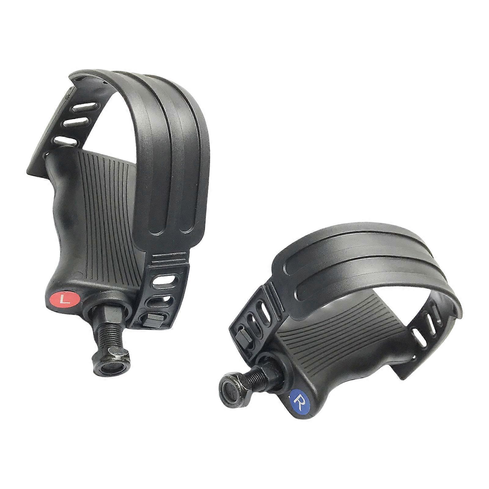 Training Bike Replacement Pedals Plastic Enhancing Grip Adjustable Strap 1.25cm Thread for Exercise Equipment Maintenance Multicolor