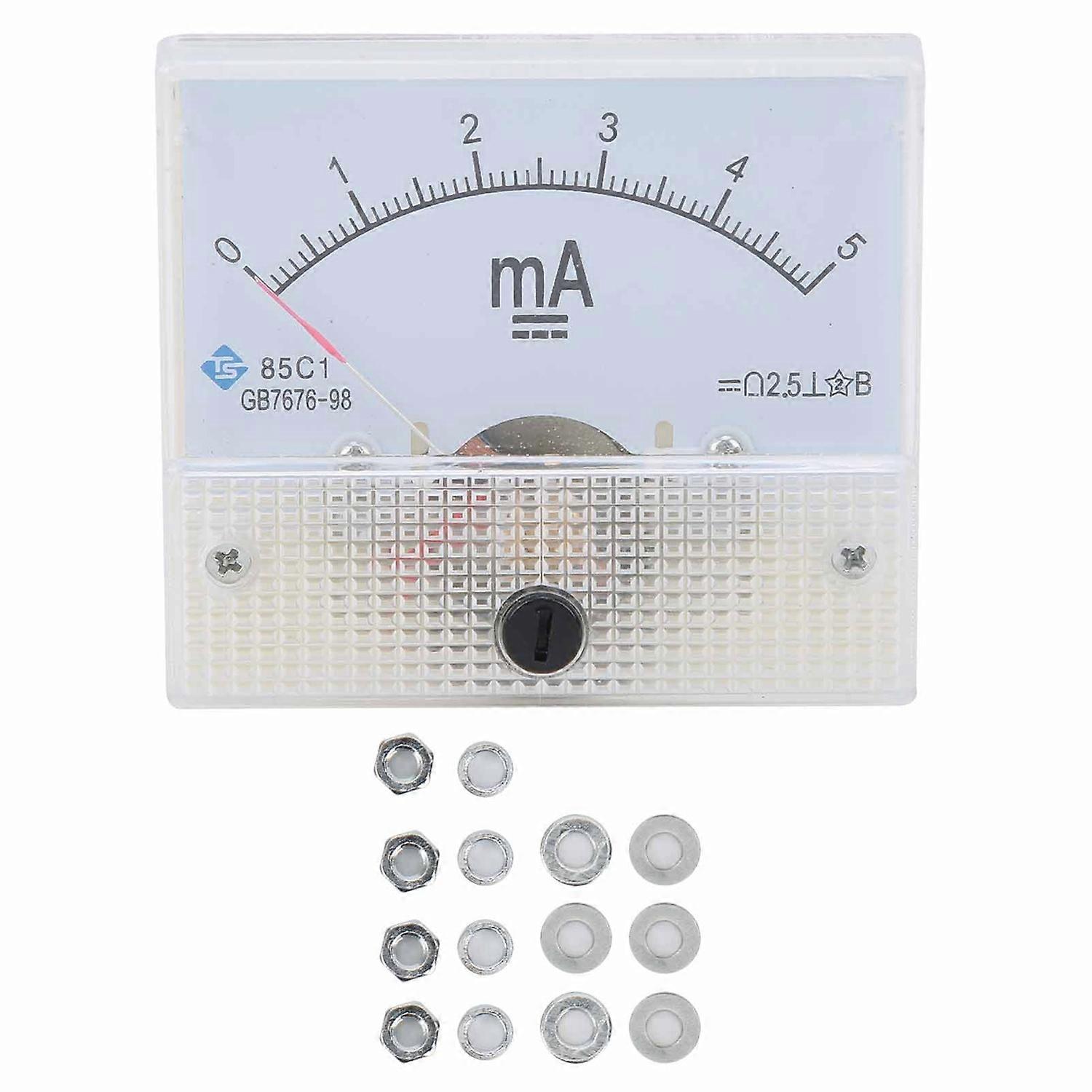 DC 0‑5MA Pointer Current Panel Meter Measurement Devices Amperemeter Tester Gauge