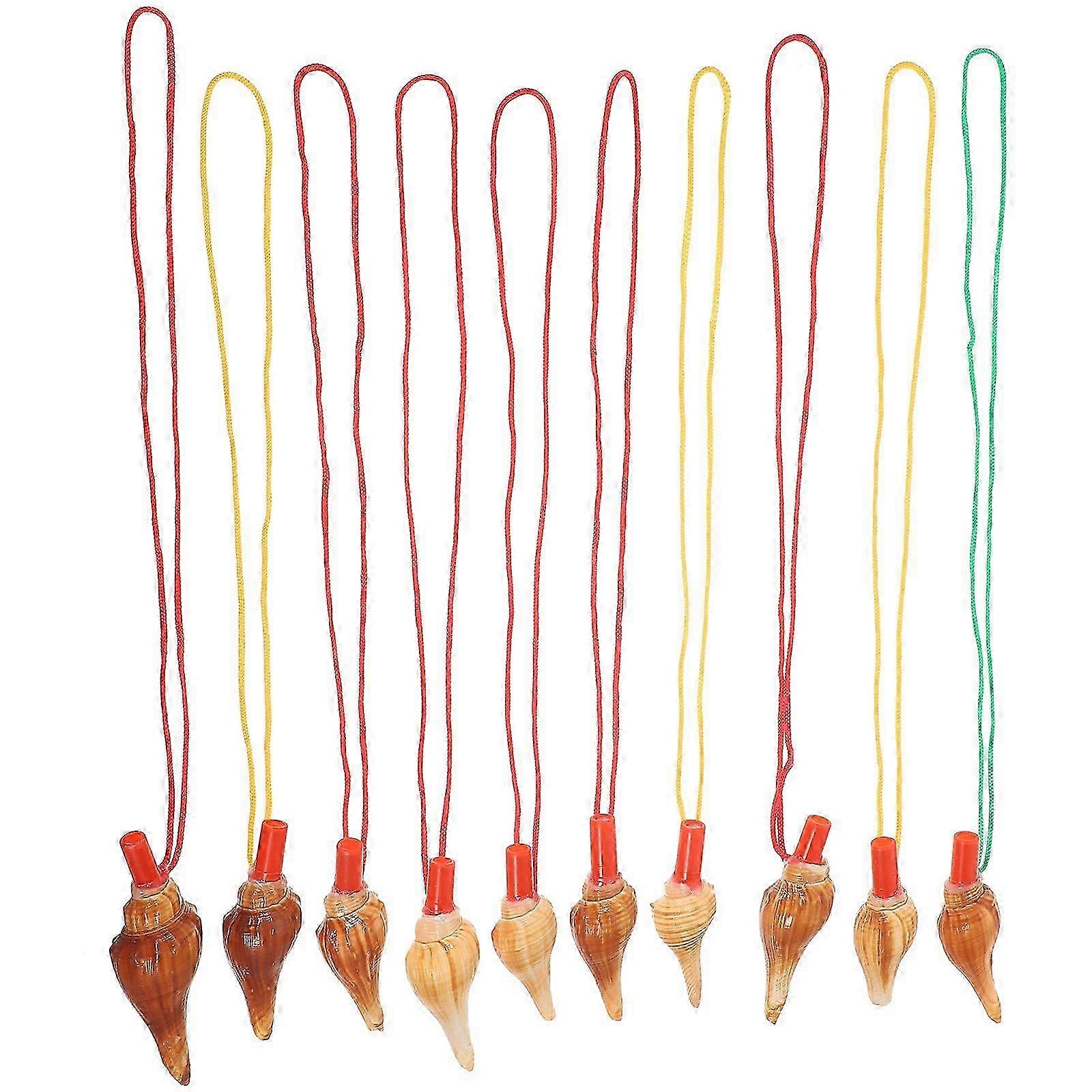 Noise makers for parties - 10pcs conch shell whistles