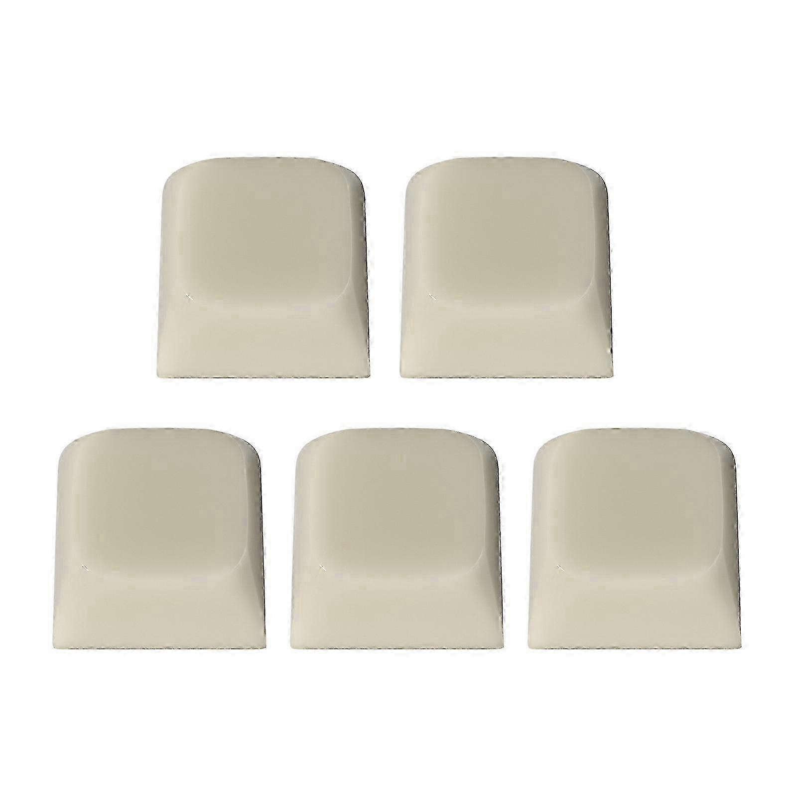 5pcs XDA Keycaps Quality PC Jade Like Finish Keycaps Smooth Texture for Mx Switches Mechanical Keyboard Accuracy Layouts cream