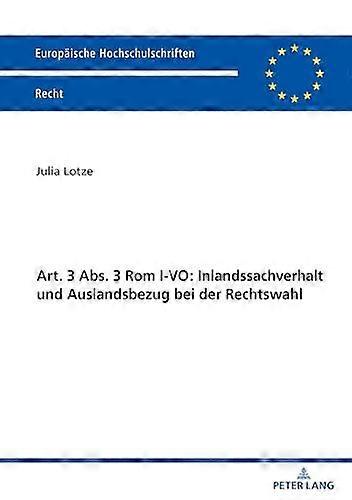 Art. 3 Abs. 3 Rom Ivo by Julia Lotze Paperback