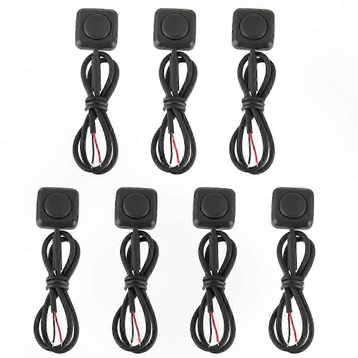 7Pcs Mini Push Button Switch 12V/24V for Car Horn Industrial Use On/Off Momentary Control
